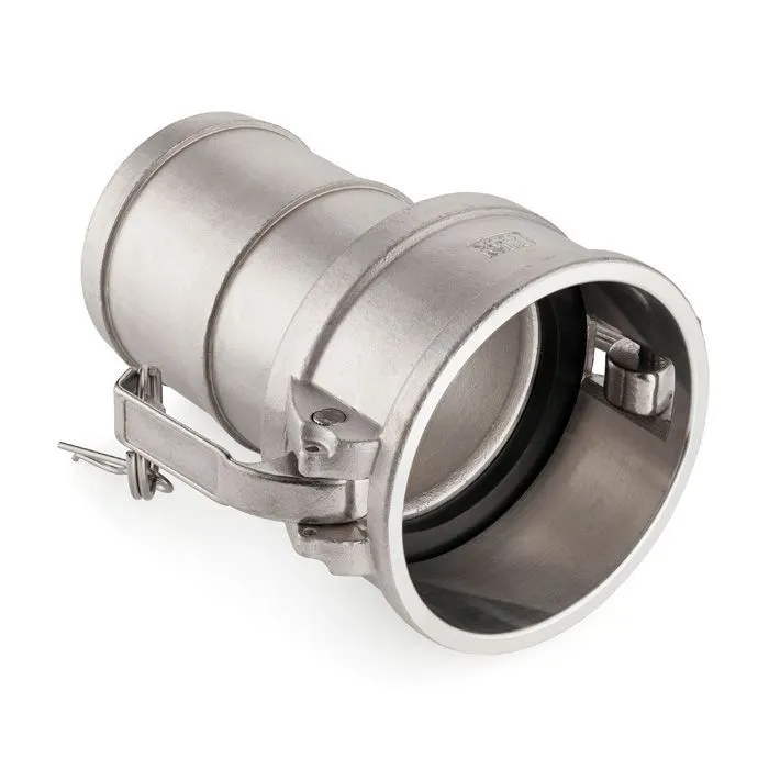 Камлок нержавеющий тип С серия "EcoLine" розетка с хвостовиком 8", AISI304, TL800CSS-EL TITAN LOCK