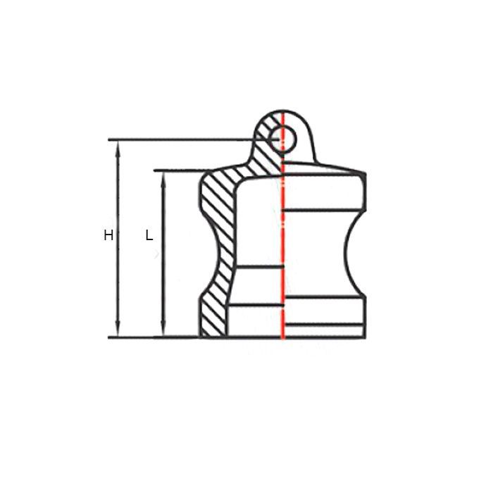 Камлок нержавеющий тип DР серия "EcoLine" заглушка для розетки 1/2", TL50DPSS-EL TITAN LOCK