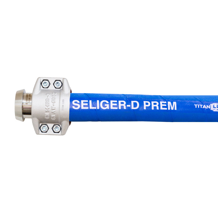 Пищевой рукав напорный «SELIGER-D-PREM», вн. диам. 50 мм, -40C, 10bar, EPDM, TL050SL-D-PR TITAN LOCK