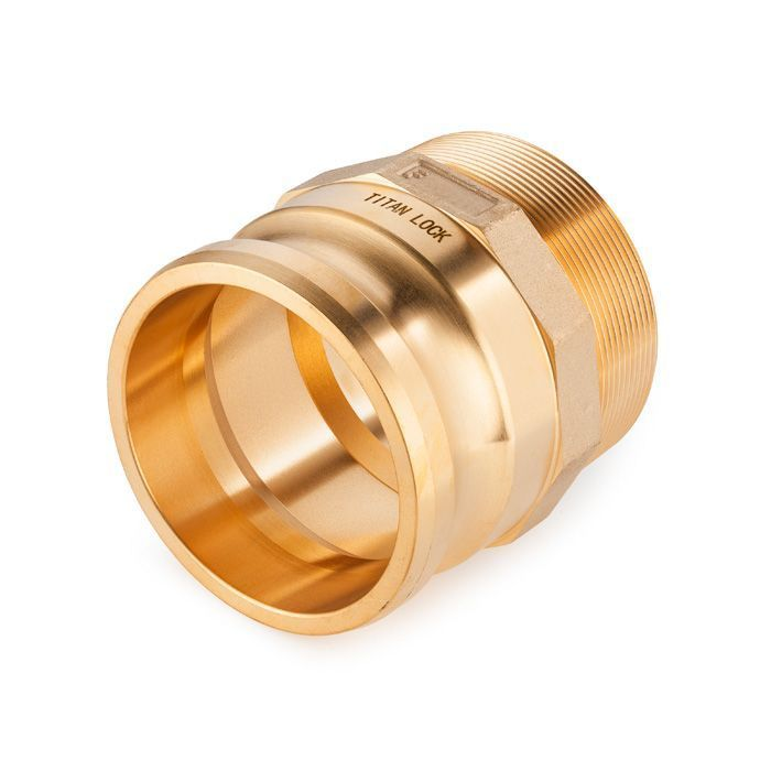 Камлок латунный тип F ниппель, наруж. резьба BSP 3", TL300FBR TITAN LOCK
