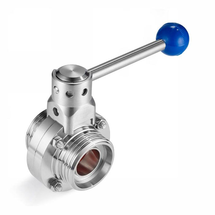 Затвор дисковый нержавеющий (AISI304) DN80, типа резьба-резьба, DIN TLSD080THS TITAN LOCK