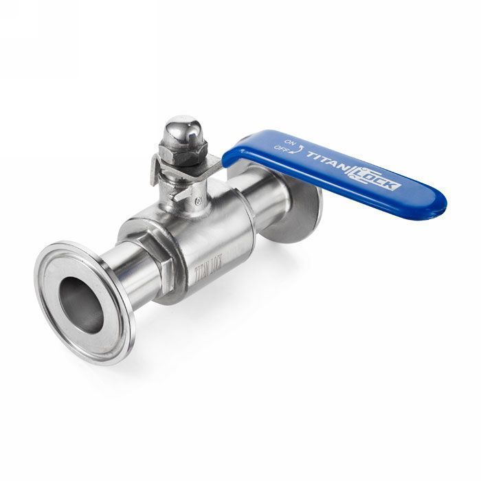 Пищевой шаровый кран полнопроходной типа "clamp-clamp", DN80 нерж. 304, TL80SBV-CL TITAN LOCK