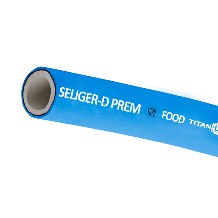 Пищевой рукав напорный «SELIGER-D-PREM», вн. диам. 32 мм, -40C, 10bar, EPDM, TL032SL-D-PR TITAN LOCK