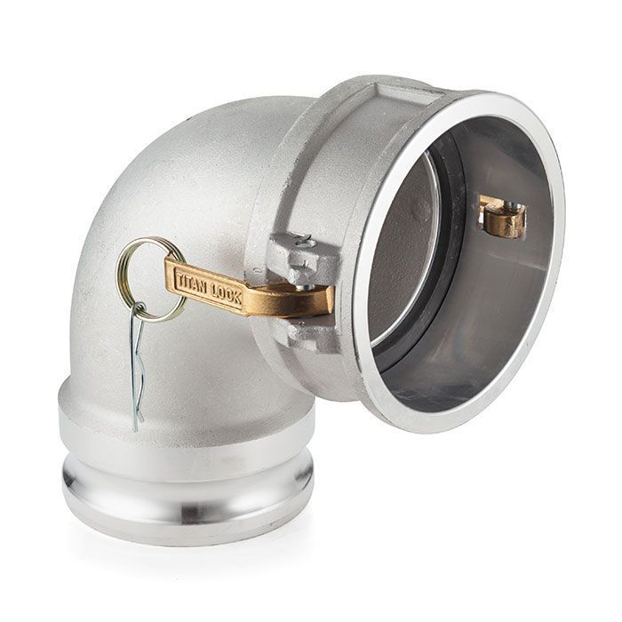 Камлок алюминиевый тип DА (переходник 90° розетка 2" х ниппель 2"), TL200DAAL90 TITAN LOCK Камлок алюминиевый тип DА (переходник 90° розетка 2" х ниппель 2"), TL200DAAL90 TITAN LOCK