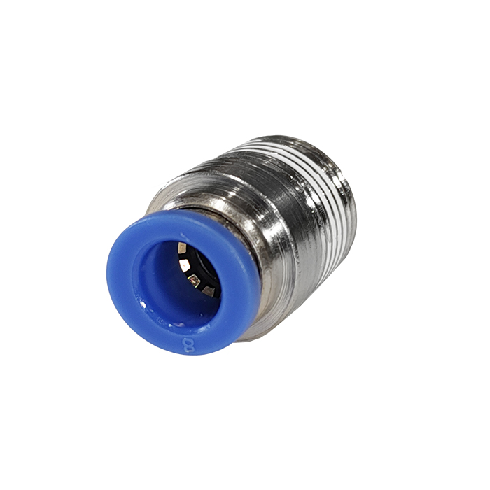 Фитинг цанговый прямой, 4 мм, наруж. резьба 1/4", сталь, тип POC, TLP-POC4-02 TITAN LOCK