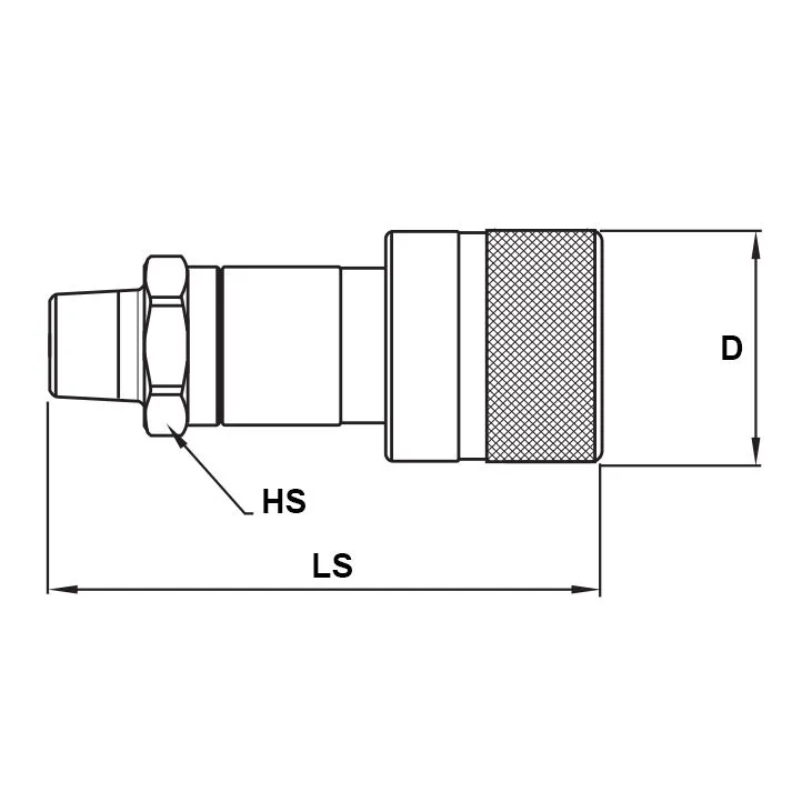 3/8in, БРС серия T резьбовая, ISO 14540, розетка, оцинк. cталь, резьба NPT TL3TFN TITAN LOCK