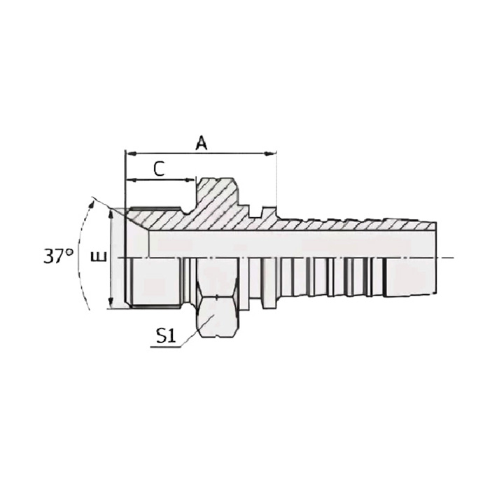 Фитинг DN 10 DK (Г) M20X1.5, TL-DK10F20X1.5 TITAN LOCK
