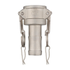 Камлок нержавеющий тип C, розетка с хвостовиком 1", AISI316 , TL100CSS316 TITAN LOCK