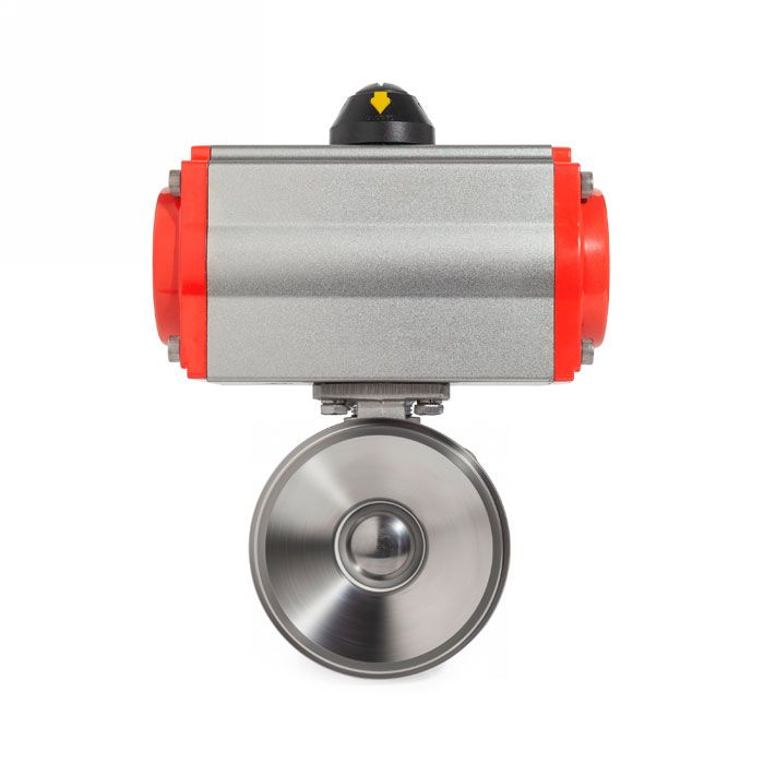 Донный клапан шаровый под приварку с пневмоприводом, нерж.304 DN80, TLBBV80WD-P TITAN LOCK