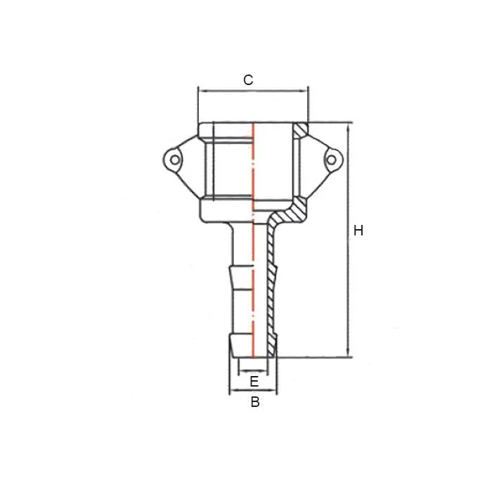 Камлок нержавеющий тип С серия "EcoLine" розетка с хвостовиком 4", AISI304, TL400CSS-EL TITAN LOCK