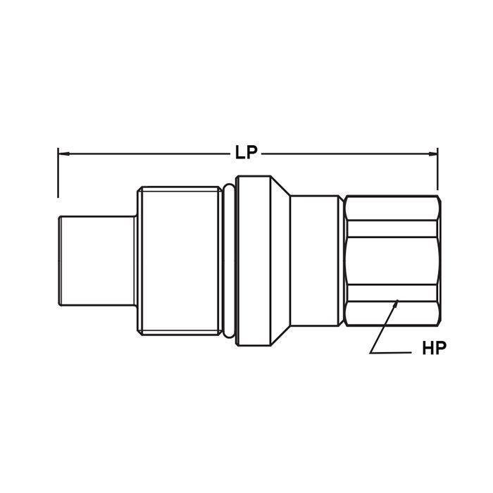 1/2in, БРС серия E (VEP) резьбовая, ниппель, оцинк. сталь TL4EM TITAN LOCK