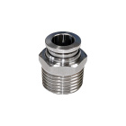 Фитинг цанговый прямой, 8 мм, наруж. резьба 3/8", нерж.сталь, тип PC, TLP-PC8-03SS TITAN LOCK