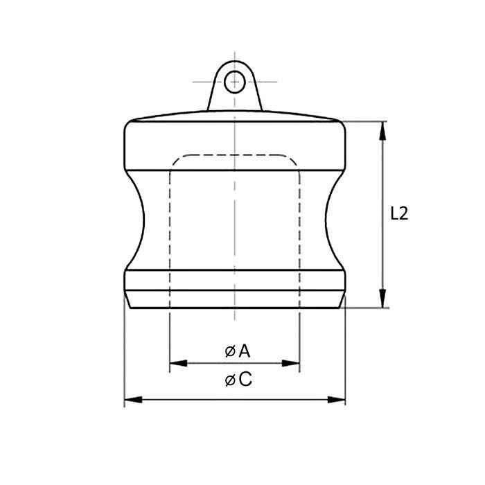 Камлок полипропиленовый тип DР, заглушка для розетки 2 1/2", TL250DPPP TITAN LOCK