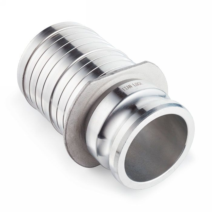 Камлок алюминиевый тип E, 2", ниппель с хвостовиком под рукав 3", TL2030EAL TITAN LOCK