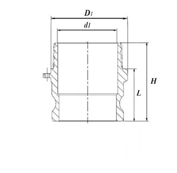 Камлок нержавеющий тип F серия "EcoLine" ниппель, наруж. резьба BSP 2 1/2", AISI304, TL250FSS-EL TITAN LOCK
