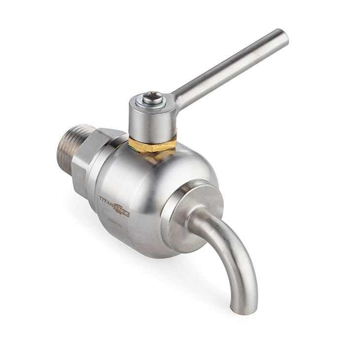Пробоотборный кран нерж. 316, DN12, TLSC12SS TITAN LOCK