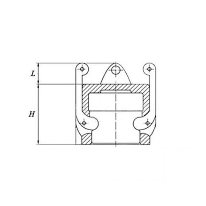 Камлок алюминиевый тип DC серия "EcoLine", заглушка для ниппеля 1/2", TL50DCAL-EL TITAN LOCK