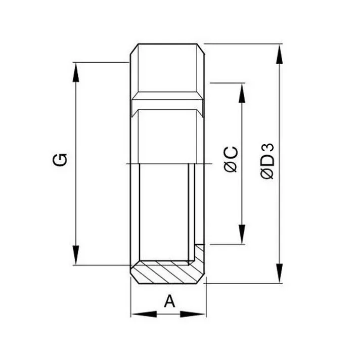 Молочная гайка по стандарту SMS 1 1/2" нерж. 304 TL1.1/2NUTS-S TITAN LOCK