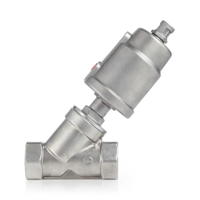 Седельный клапан наклонный, нерж. 304 с пневмоприводом (нерж.), DN32 TL32CPAVS TITAN LOCK