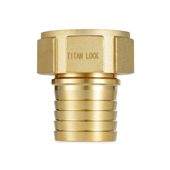 4in, штуцер с внутр. резьбой под рукав, латунь, TLSF100BR TITAN LOCK