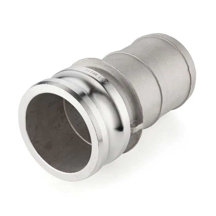 Камлок алюминиевый тип E серия "EcoLine", ниппель с хвостовиком 4", TL400EAL-EL TITAN LOCK