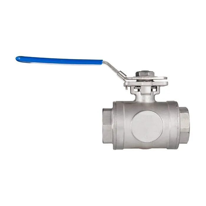 Трехходовой шаровый кран нержавеющий (AISI304) тип L, внутр. резьба, DN40, TL3V40-L-TF-S TITAN LOCK