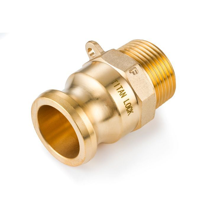 Камлок латунный тип F ниппель, наруж. резьба BSP 2", TL200FBR TITAN LOCK