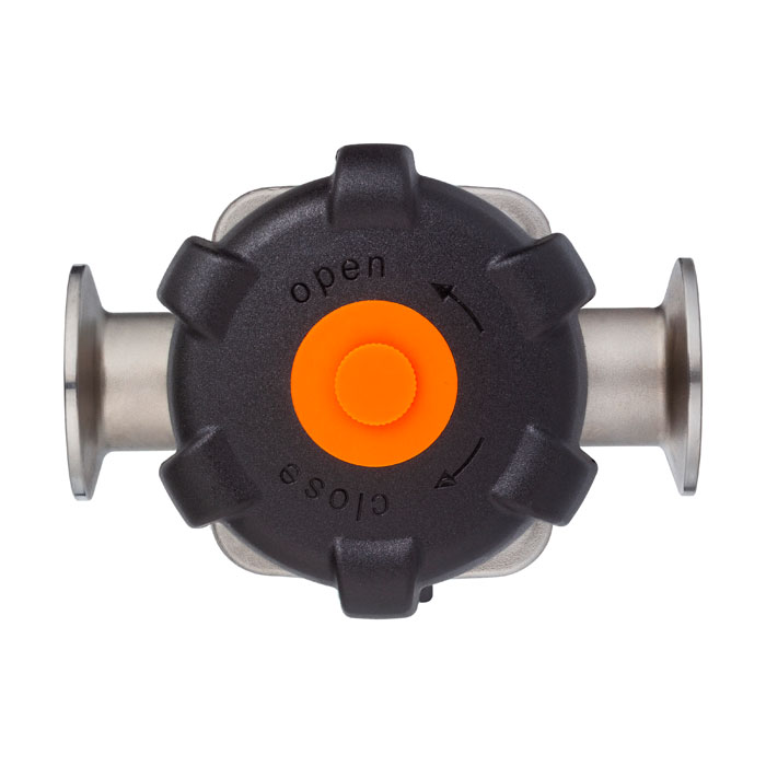 Мембранный клапан нерж.316 типа clamp-clamp, DN10 DIN TL10DVCLSS TITAN LOCK