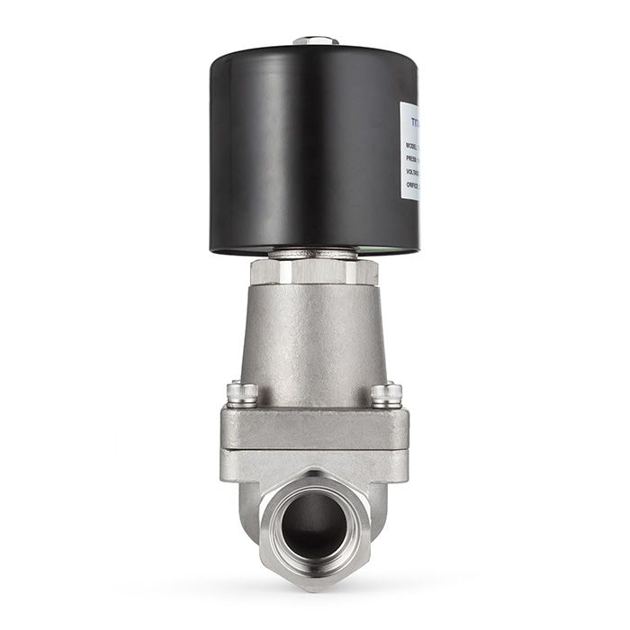 Соленоидный клапан нормально-открытый, пилотный, 220В, PN16, Нерж.304/PTFE, DN25, TLSOP25/16PT1S TITAN LOCK