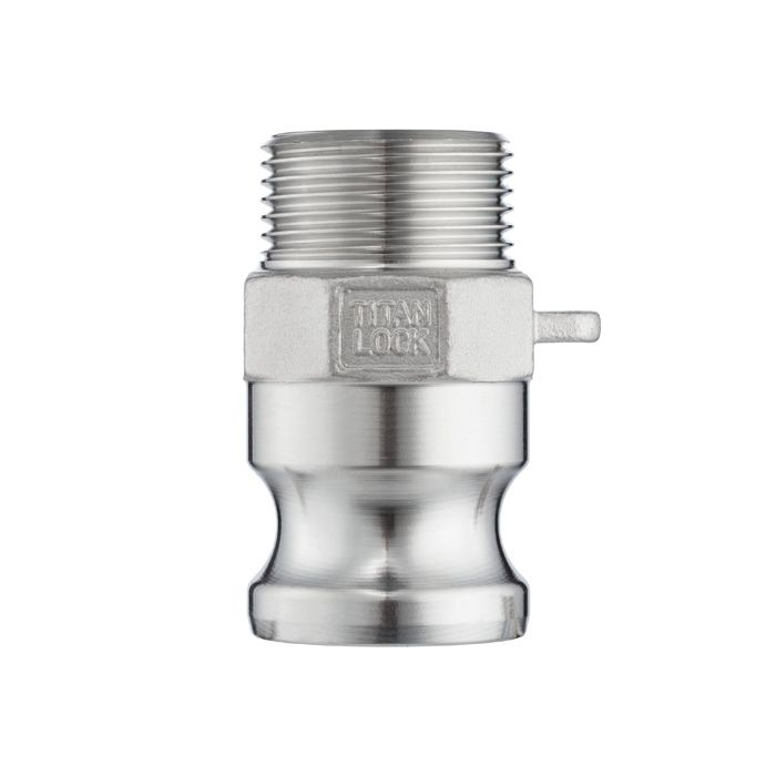 Камлок нержавеющий тип F ниппель, наруж. резьба BSP 1", AISI304, TL100FSS TITAN LOCK