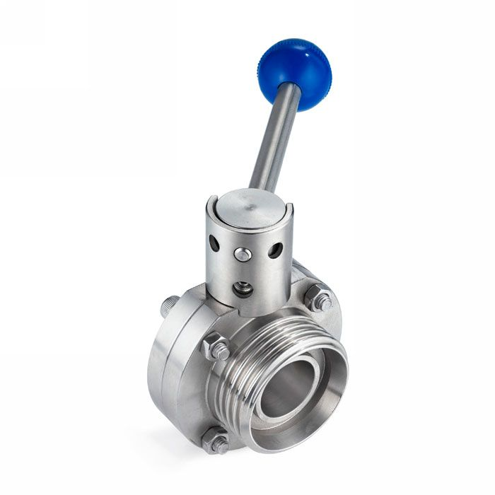 Затвор дисковый нержавеющий (AISI304) DN80, типа сварка-резьба, DIN TLSD080WTS TITAN LOCK