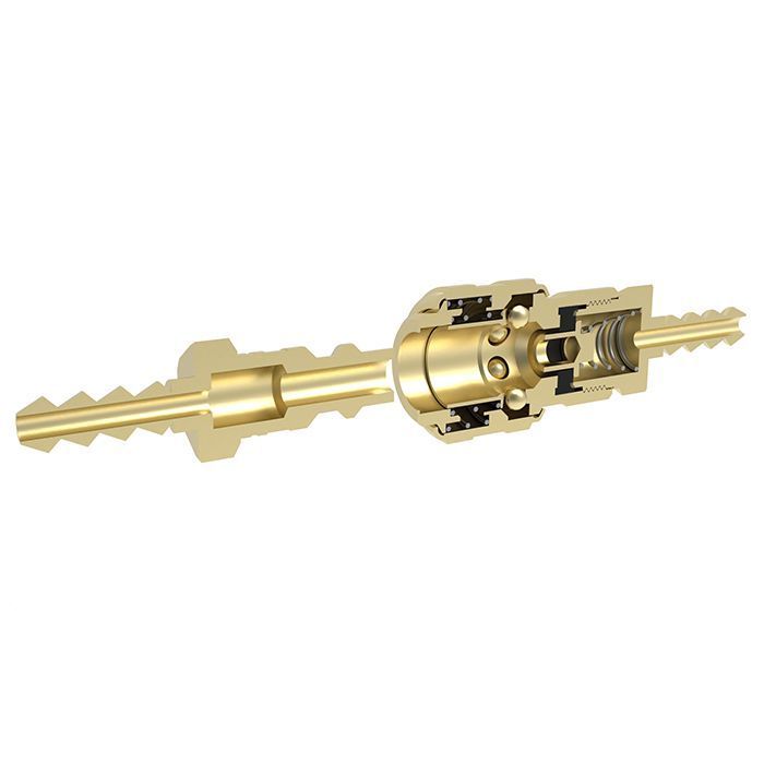1/4in, БРС серия D, ISO 6150 B, ниппель, хвост под рукав, латунь TL2DMH-B TITAN LOCK
