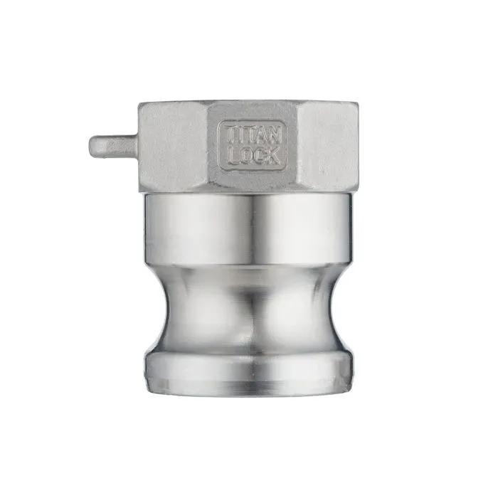 Камлок нержавеющий тип A ниппель, внутр. резьба BSP 1", AISI304, TL100ASS TITAN LOCK