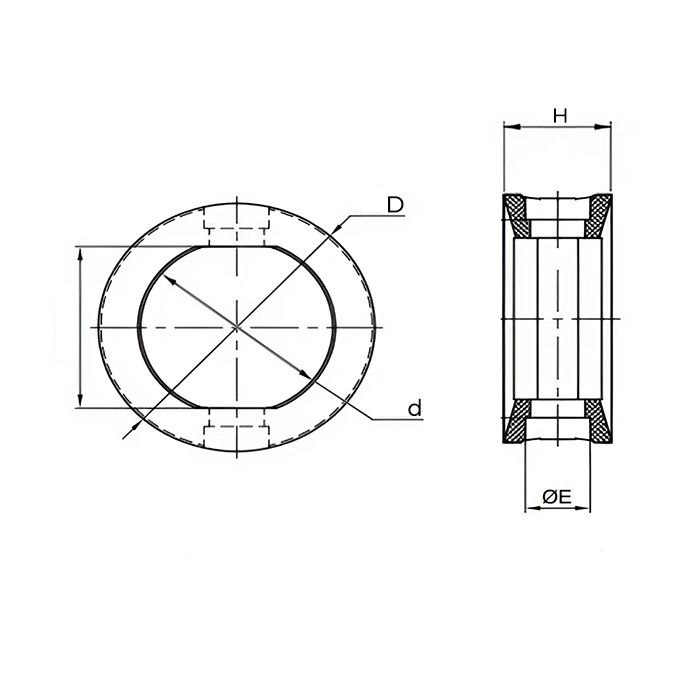 Уплотнение дискового затвора DN32, EPDM (черный), DIN TLSDG32EP TITAN LOCK