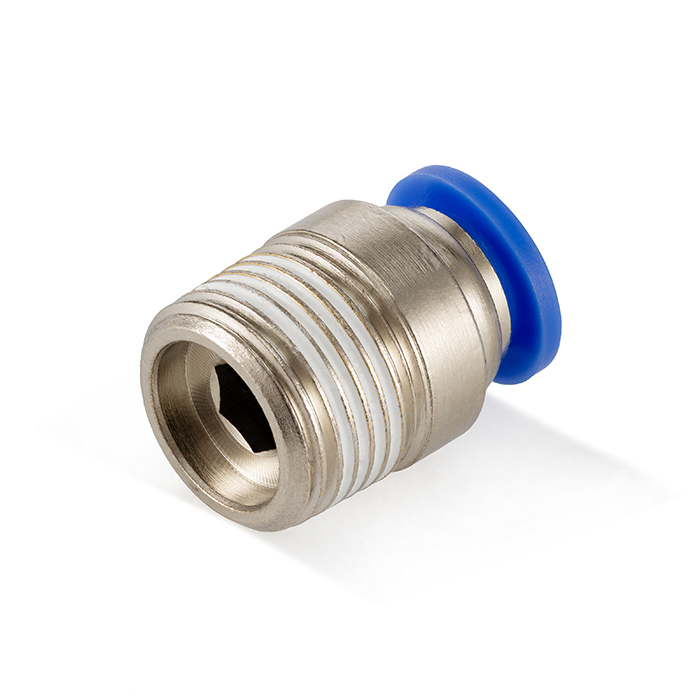 Фитинг цанговый прямой, 8 мм, наруж. резьба 1/2", сталь, тип POC, TLP-POC8-04 TITAN LOCK