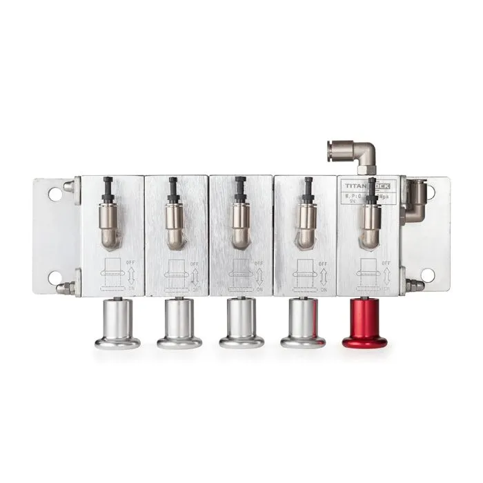 Пневматический блок управления донными клапанами автоцистерны 4-х отсечный, алюминий, TLCU4 TITAN LOCK