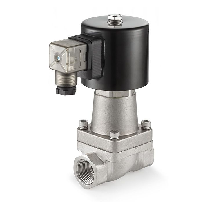 Соленоидный клапан нормально-открытый, пилотный, 220В, PN16, Нерж.304/PTFE, DN25, TLSOP25/16PT1S TITAN LOCK