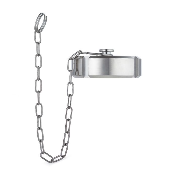 Молочная гайка глухая с цепочкой SMS 1 1/4" нерж. 304 TL1.1/4NBCHS-S TITAN LOCK