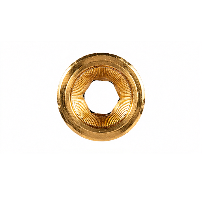 Фитинг цанговый прямой, 8 мм, наруж. резьба 1/8", латунь, тип POC, TLP-POC8-01BR TITAN LOCK
