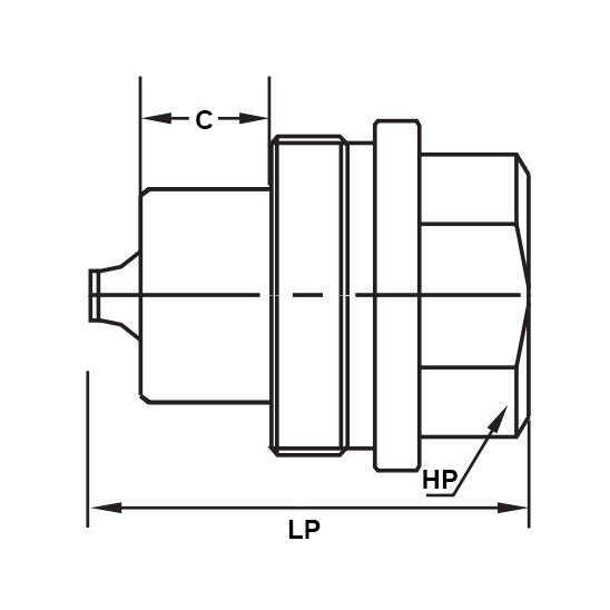 3/8in, БРС серия L (TGW) резьбовая, ниппель, оцинк. сталь TL3LM TITAN LOCK