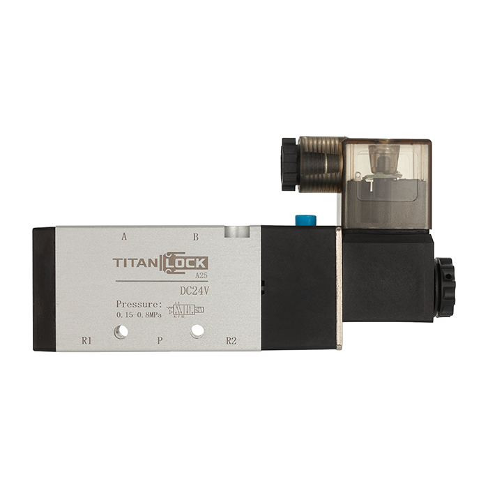 Пневмораспределитель электромагнитный 4V, серия 300, 1 канал, 8 мм, DC24V, TL4V310-08DC24V TITAN LOCK
