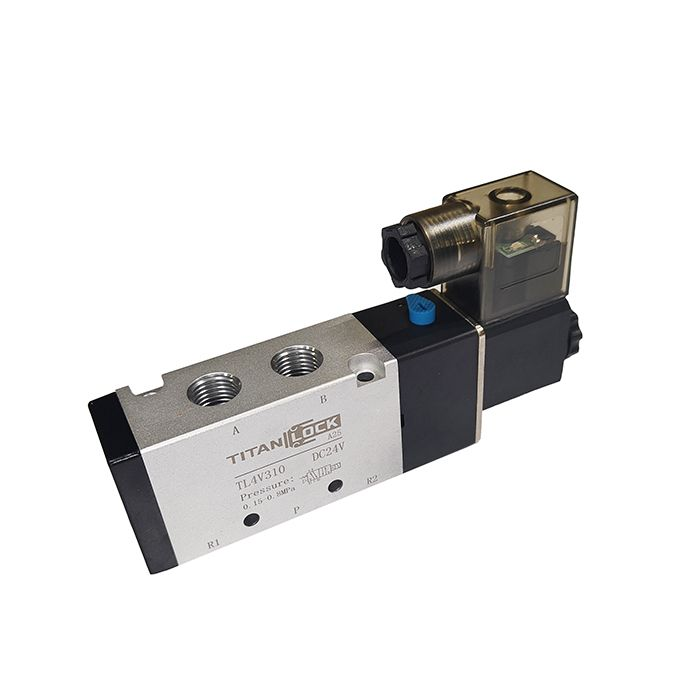 Пневмораспределитель электромагнитный 4V, серия 300, 1 канал, 8 мм, DC24V, TL4V310-08DC24V TITAN LOCK