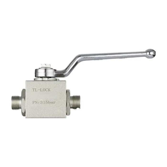 Гидравлический шаровой кран, DN 25 (1"), типа НР-НР M36X2, с креп. отв., сталь, TLHYDV1M TITAN LOCK