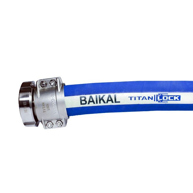 1in, Пищевой рукав «BAIKAL», внутр. диам. 25мм, 10bar, UHMWPE, н/в TL025BK TITAN LOCK