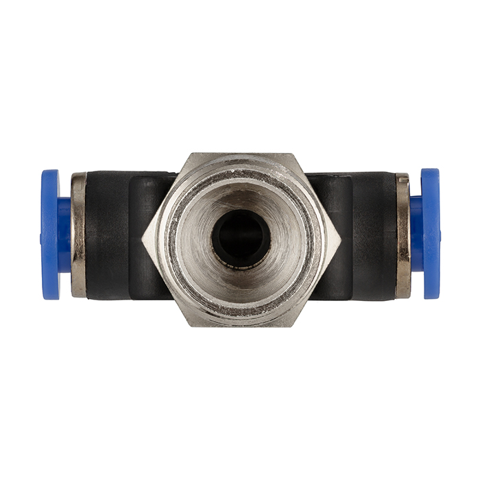 Фитинг цанговый Т-образный, 4 мм, наруж. резьба 3/8", пластик, тип PB, TLP-PB4-03 TITAN LOCK