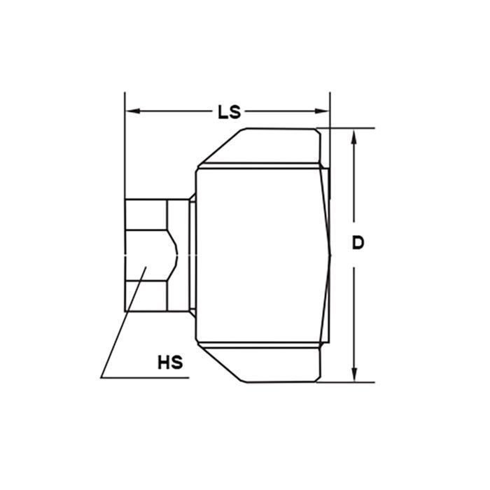 2in, БРС серия G (WS) резьбовая, розетка с крыльчатой гайкой, нерж.сталь 304 TL16GFS TITAN LOCK