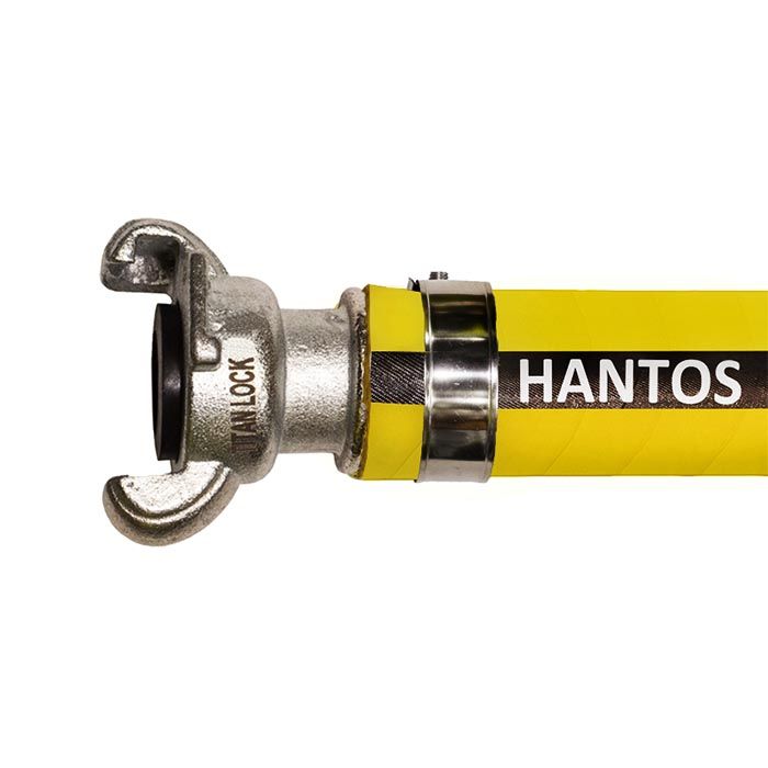 Рукав для воды и сжатого воздуха «HANTOS», желтый, вн. диам. 25мм, 20bar, TL025HS TITAN LOCK