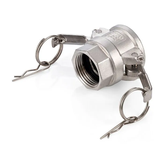 Камлок нержавеющий тип D розетка, внутр. резьба BSP 1", AISI304, TL100DSS TITAN LOCK