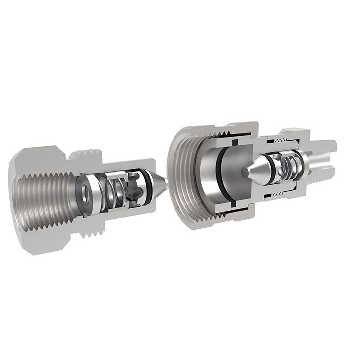 1/4in, БРС серия T резьбовая, ISO 14540, ниппель, оцинк. cталь, резьба NPT TL2TMN TITAN LOCK