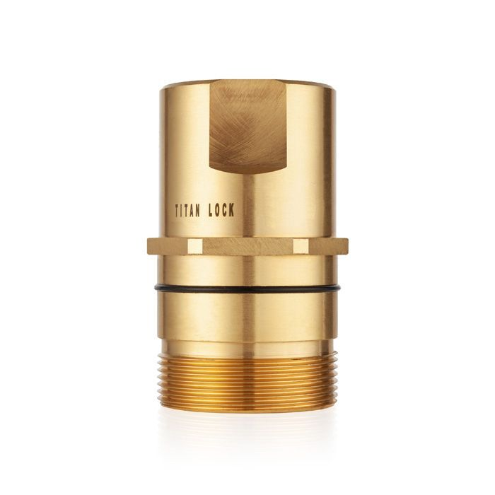 1in, БРС серия W резьбовая, ниппель, латунь, резьба NPT TL8WMN TITAN LOCK